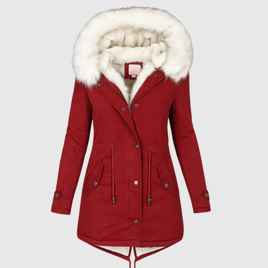 Marie | Luxe warme winterjas met zachte bontvoering
