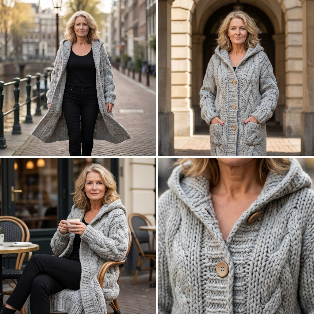 Eveline | Warm & elegant kabel-jasvest